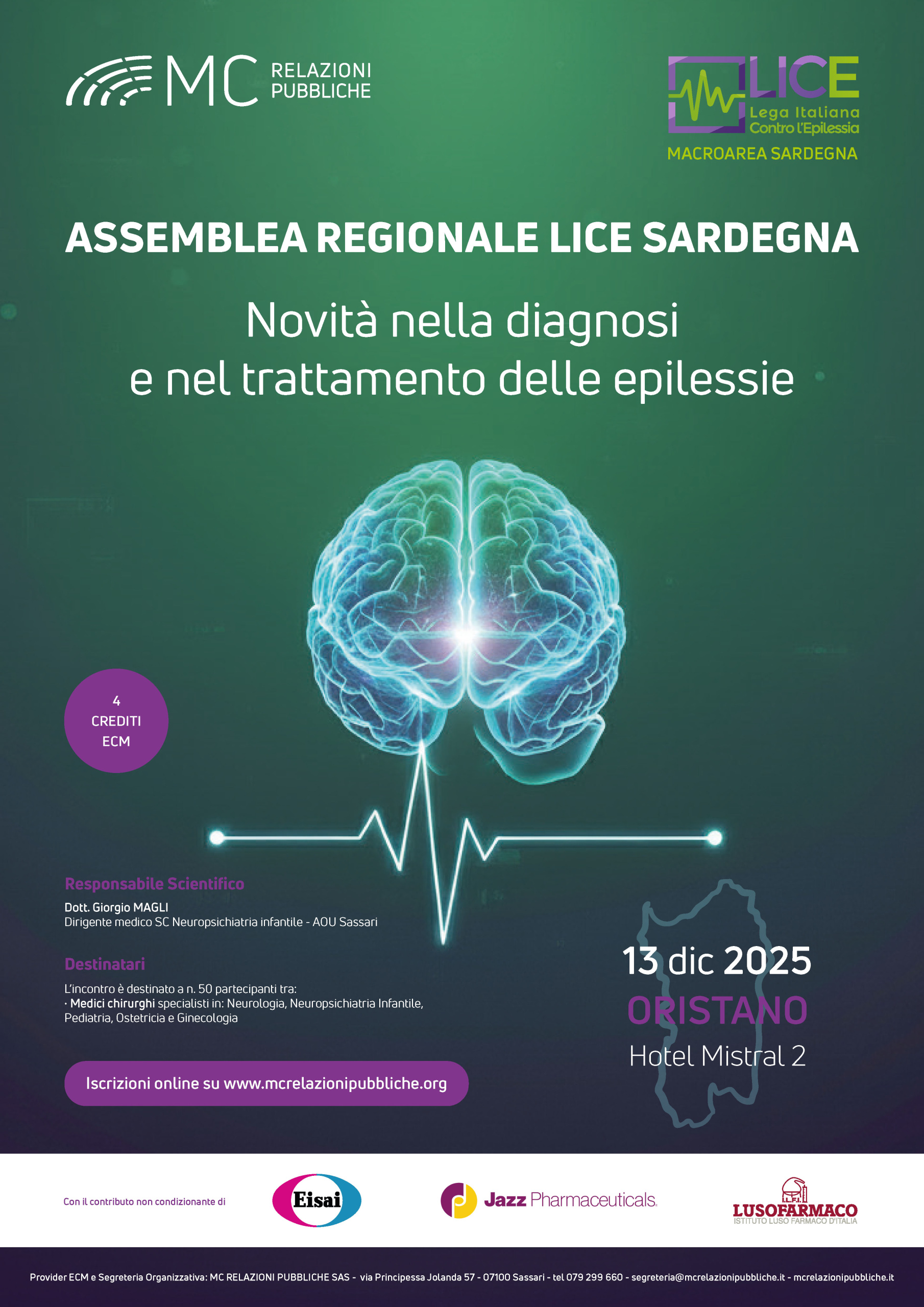 ASSEMBLEA REGIONALE LICE SARDEGNA. Novità nella diagnosi e nel trattamento delle epilessie
